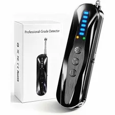Professional-Grade Pocket Alarm Detector Handheld Device, Black