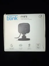 Blink Mini Indoor Plug In HD Smart Security Camera, White, NEW