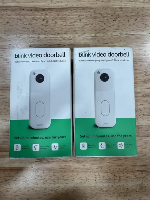 Lot Of 2 Blink - Video Doorbell - Head-to-toe HD view White