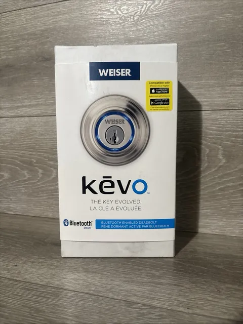 WEISER Kevo Bluetooth Touch Open Lock Smart Deadbolt Satin Silver 9GED15000-802