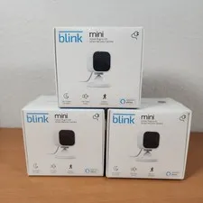 Lot 3 🔥 New Blink Mini Indoor Plug-In Live HD Smart Security Camera Sealed 