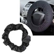 Car Steering Wheel Stretch Scratch Protector Black Cover