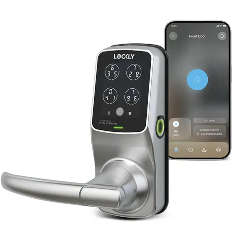 Lockly Secure Plus Latch Edition smart lock with advanced 3D fingerprint