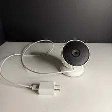 Google Nest Cam Indoor Wired 2nd Gen Security Camera White w/ OEM Power Adapter
