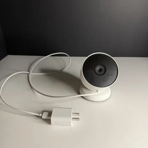 Google Nest Cam Indoor Wired 2nd Gen Security Camera White w/ OEM Power Adapter