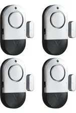 4 Pack Magnetic Door/Window Alarm 120 dB Battery Powered Chime/Alarm, Indoor