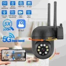 5G 1080P 360° Camara De Seguridad WIFI Inalambrica Para Casa Exterior Con Audio