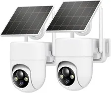 Oculview 2K Solar Security Cameras Wireless Outdoor, 2PCS Outdoor Camera Wireles