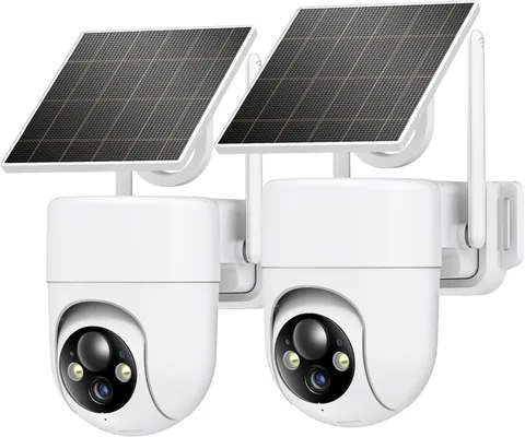 Oculview 2K Solar Security Cameras Wireless Outdoor, 2PCS Outdoor Camera Wireles