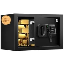 Fireproof Safe Box 0.4 Cuft Electronic Digital Security Box, Keypad Small Loc...