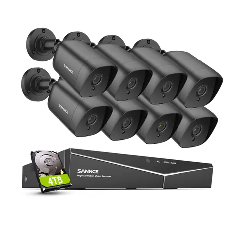 SANNCE 5in1 8CH DVR HD 5MP Video Security Camera System Oudoor EXIR Night Vision