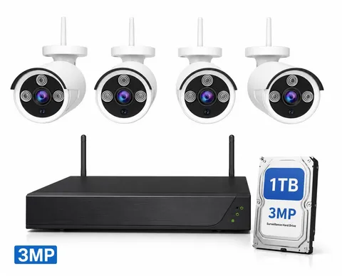 SmartSF WIFI Wireless Security Camera System Audio 10CH NVR 3MP CCTV Kit 1TB HDD