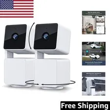 Cam Pan V3 2-Pack: 1080p  Wi-Fi Smart Security Cameras with Night Vision