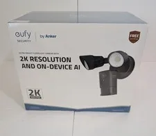 Eufy Floodlight Cam E 2K T8422S Outdoor Security Camera AI Motion Detection New