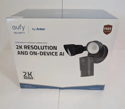 Eufy Floodlight Cam E 2K T8422S Outdoor Security Camera AI Motion Detection New