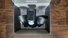 RING Floodlight Cam Wired plus with Motion-Activated 1080P HD Video BLACK (2021)