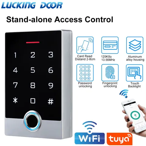 WiFi Tuya App Door Access Control System NFC IC RFID Card Reader Metal Case Fing