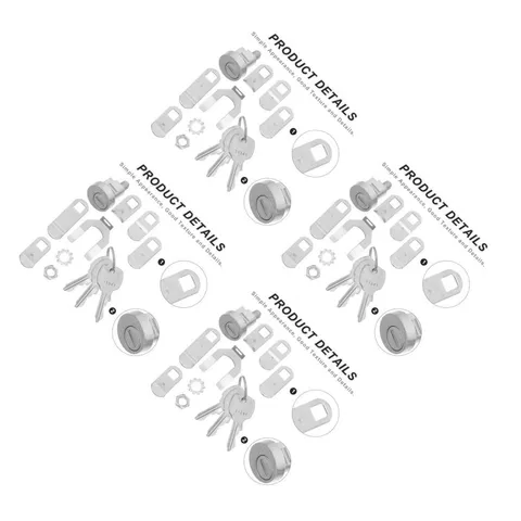 Outdoor Mailbox Lock Hardware Zinc Alloy Lock with Keys for Home Mailbox