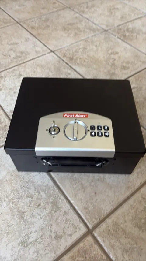 First Alert Digital Security Box 3035DF W/Key For Over Ride Or Key Pad
