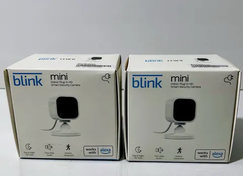 2 Pack Blink BCM00300U Mini Indoor Plug-in Smart Surveillance Camera New Sealed