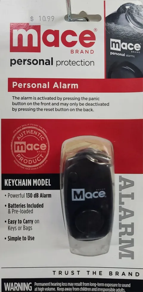 Mace Brand Personal Alarm Keychain With Hook, 130db, W/ Batteries New Unopened 