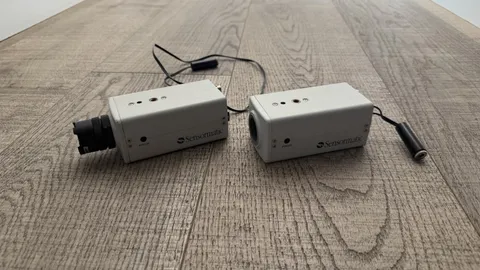 Lot of 2 Sensormatic Monochrome CCTV Camera Heads