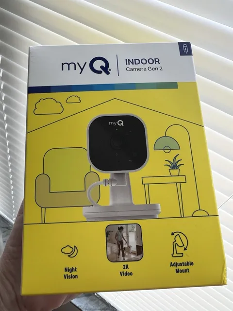myQ Indoor Plug-in Security Camera Gen 2 – 2K Smart Wi-Fi Camera with Night 