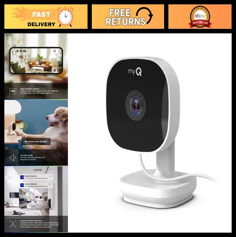 Smart Indoor Security Camera - 1080p HD, Night Vision, Motion Detection, Wi-Fi,