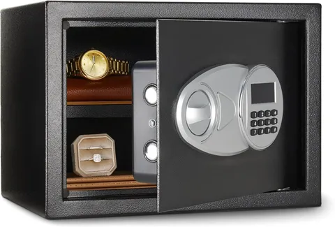 Steel Security Safe and Lock Box with Electronic Keypad, Secure Documents Storag