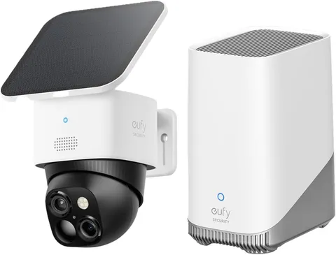 Eufy Security 3K Dual Camera, Solocam S340 with Homebase S380, Solar Security Ca