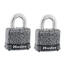 Master Lock Padlock, Rust-Oleum Certified Laminated Steel Lock, 1-9/16 in.