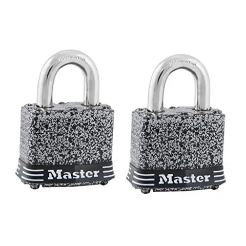 Master Lock Padlock, Rust-Oleum Certified Laminated Steel Lock, 1-9/16 in.