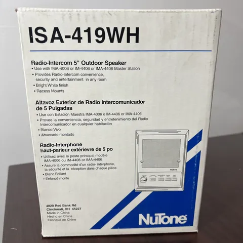 *NEW* NuTone ISA-419WH Outdoor Patio Speaker White for IM-4406 IMA-4406 IS-419