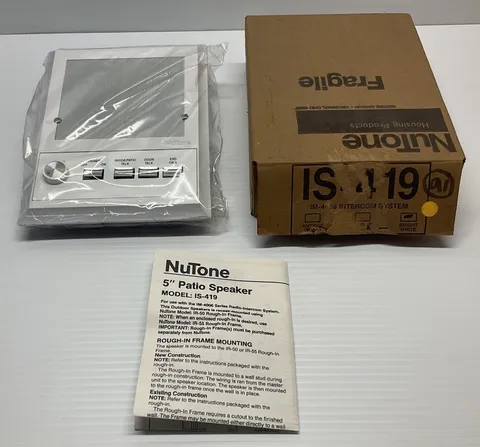 NOS Nutone IS-419 Bright White Outdoor Patio Speaker For IM-4406 IMA-4406