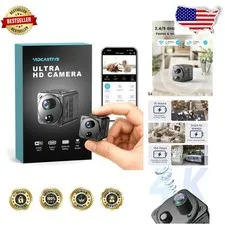 Mini 4K WiFi Camera, 5GHz & 2.4GHz, AI Human Detection, Long Battery, Night V...