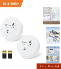 Water Leak Detector Set with 100dB Alarm for Basements Bathrooms