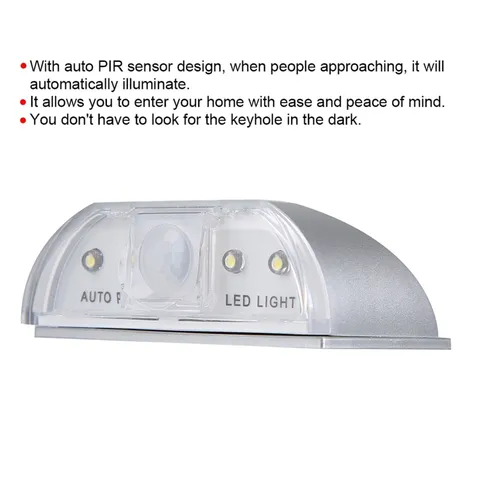 Intelligent PIR Infrared Automatic Sensor Motion Detector Keyhole Lock Light 4