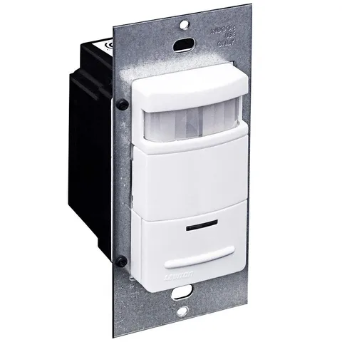 Leviton Decora 120/277Volt Wall Switch Occupancy Sensor, ODS10IDE, Black