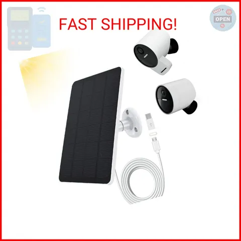 Solar Panel Compatible with SimpliSafe Outdoor Camera Series 2 Wireless, 4W 5V S
