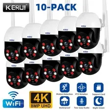 10X KERUI 4K Wireless Security Camera Outdoor Wifi Night Vision Two Way Audio