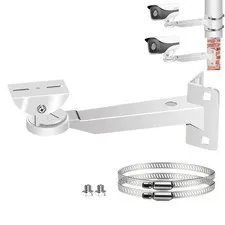 Security Camera Corner Pole Mount Bracket Holder Adapter Loop 11.8 Inch