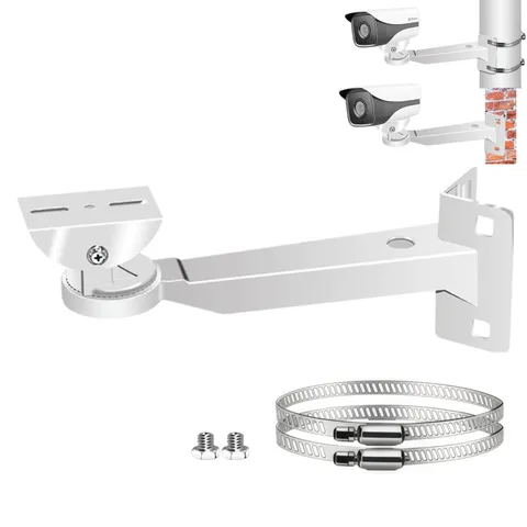 Security Camera Corner Pole Mount Bracket Holder Adapter Loop 11.8 Inch