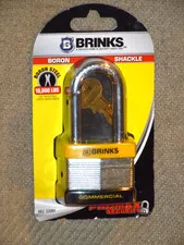 NEW BRINKS ProMax Security Commercial Grade Boron Steele Pad Lock 662-52091