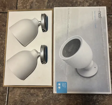 New in Open Box Google Nest Cam IQ 2 Pack Outdoor Smart Security Camera NC4200US