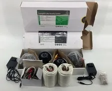 BNC QSee Q-See HD 1080P Color X4 Security Cameras QTH8056D & Accessory Cables X2