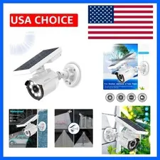Solar Powered Outdoor Wireless Simulated Cameras Fake Camera Wire Free Solar ...