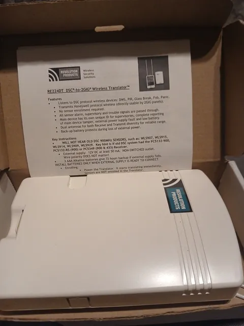 Resolution Products RE224DT Translator, DSC To 2Gig Wireless New-Lot of 2