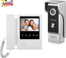 4.3" Wired Video Door Phone System with Night Vision Intercom for Home