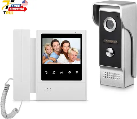 4.3" Wired Video Door Phone System with Night Vision Intercom for Home