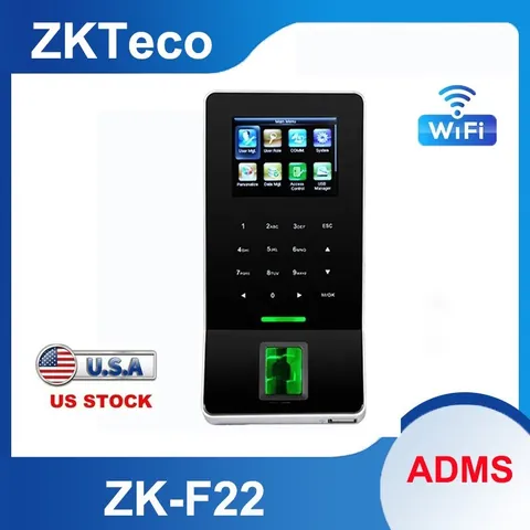 ZKTeco F22 WiFi+ADMS TCP/IP Biometric Fingerprint Access Time Attendance US